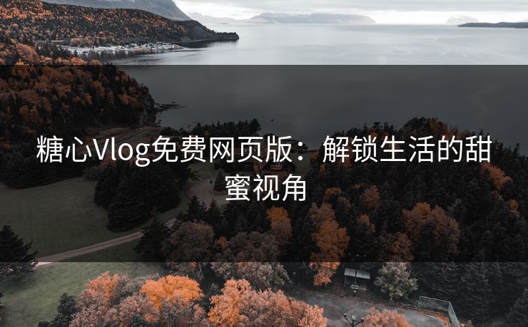 糖心Vlog免费网页版：解锁生活的甜蜜视角